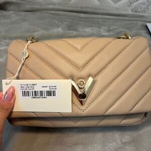 Valentino Orlandi Leather Taupe Crossbody Brand New Bag Purse V-2001 with Tag